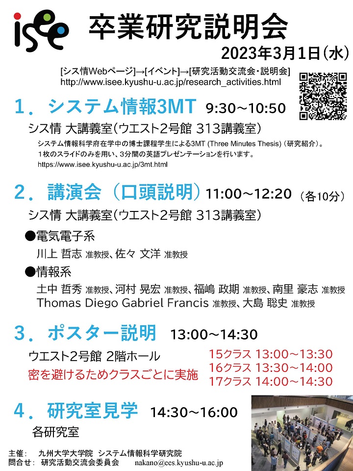 2022年度 卒業研究説明会