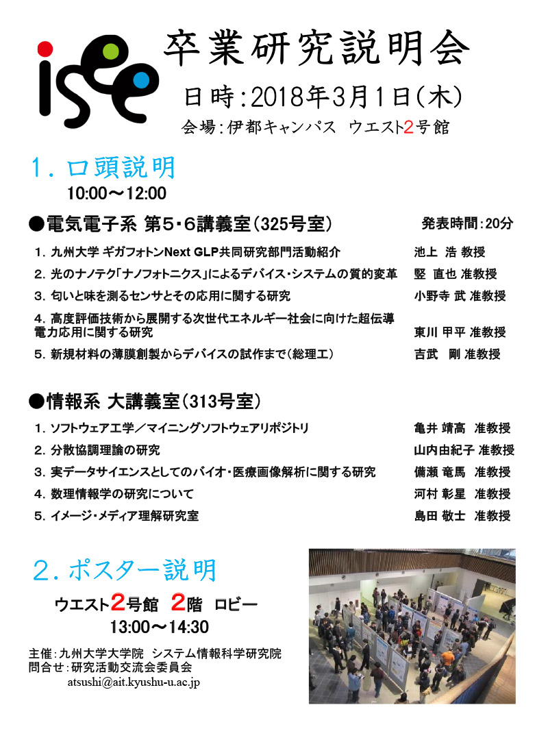 2017年度 卒業研究説明会