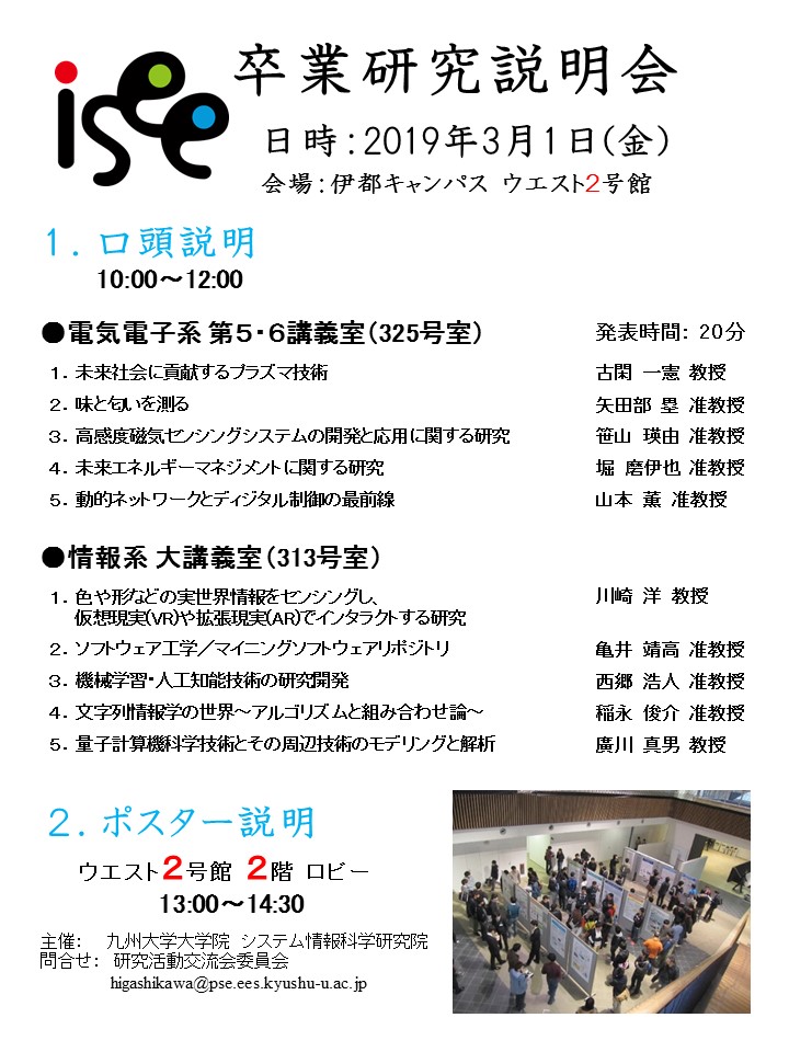 2018年度 卒業研究説明会